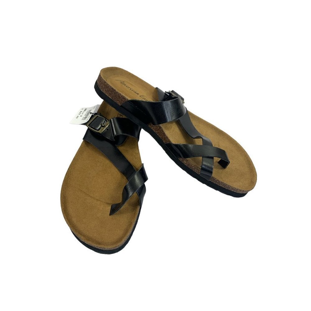 American Eagle Women's Black & Tan Sandals